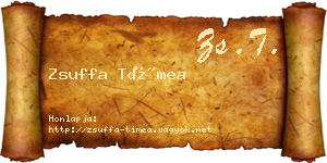 Zsuffa Tímea névjegykártya